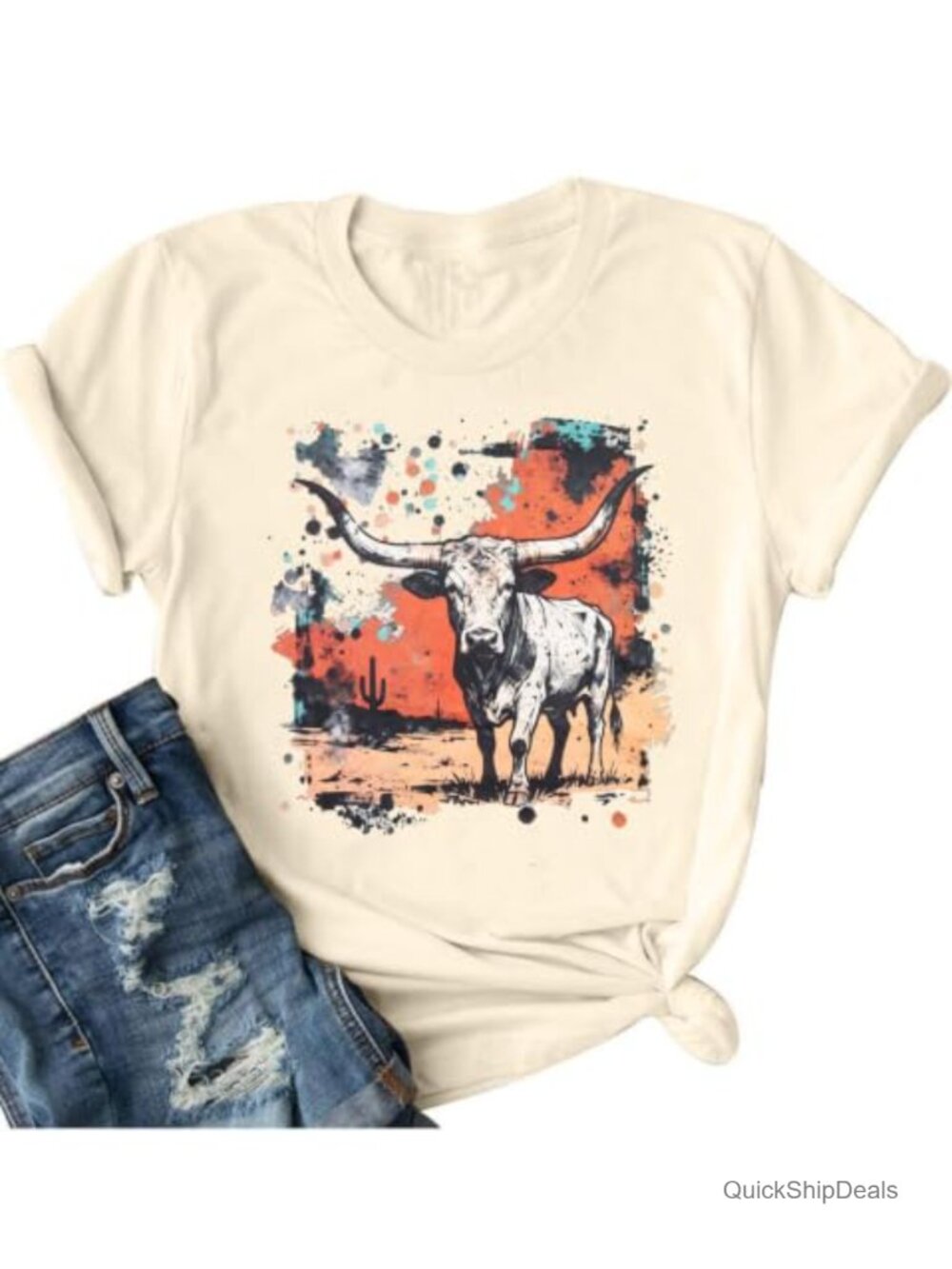 Western Cowboy Rodeo Graphic Tee Short Sleeve Country Music Outfit
